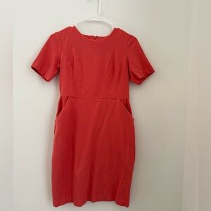 Talbots - coral dress with pockets